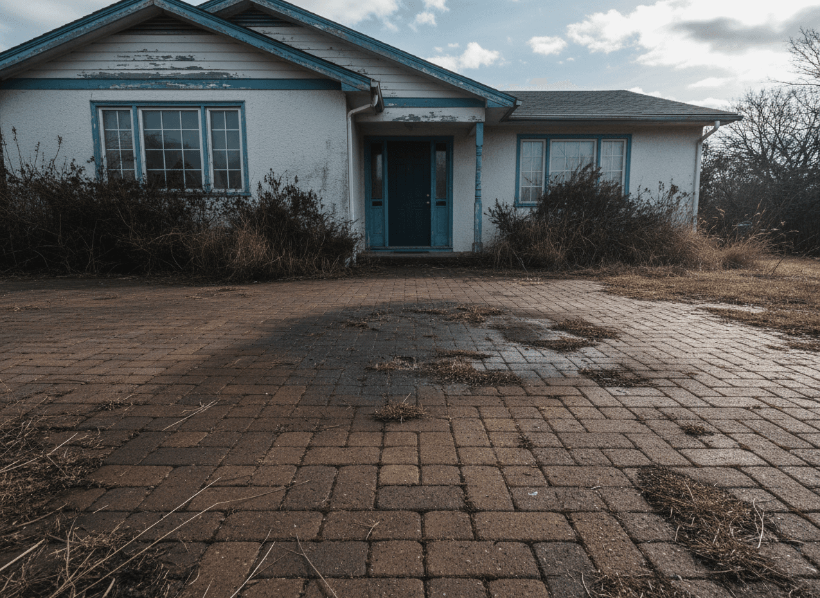 Driveway Cleaning before cleaning