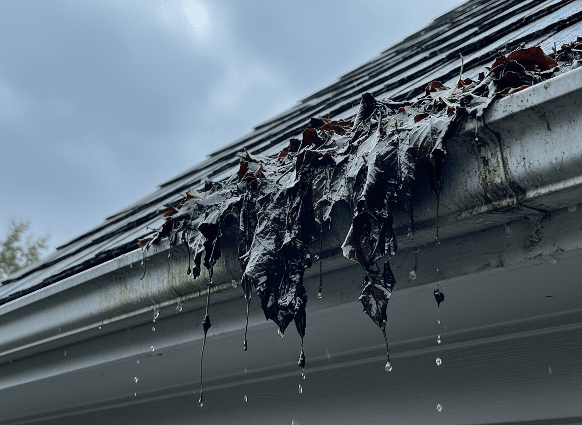 Gutter Cleaning before cleaning