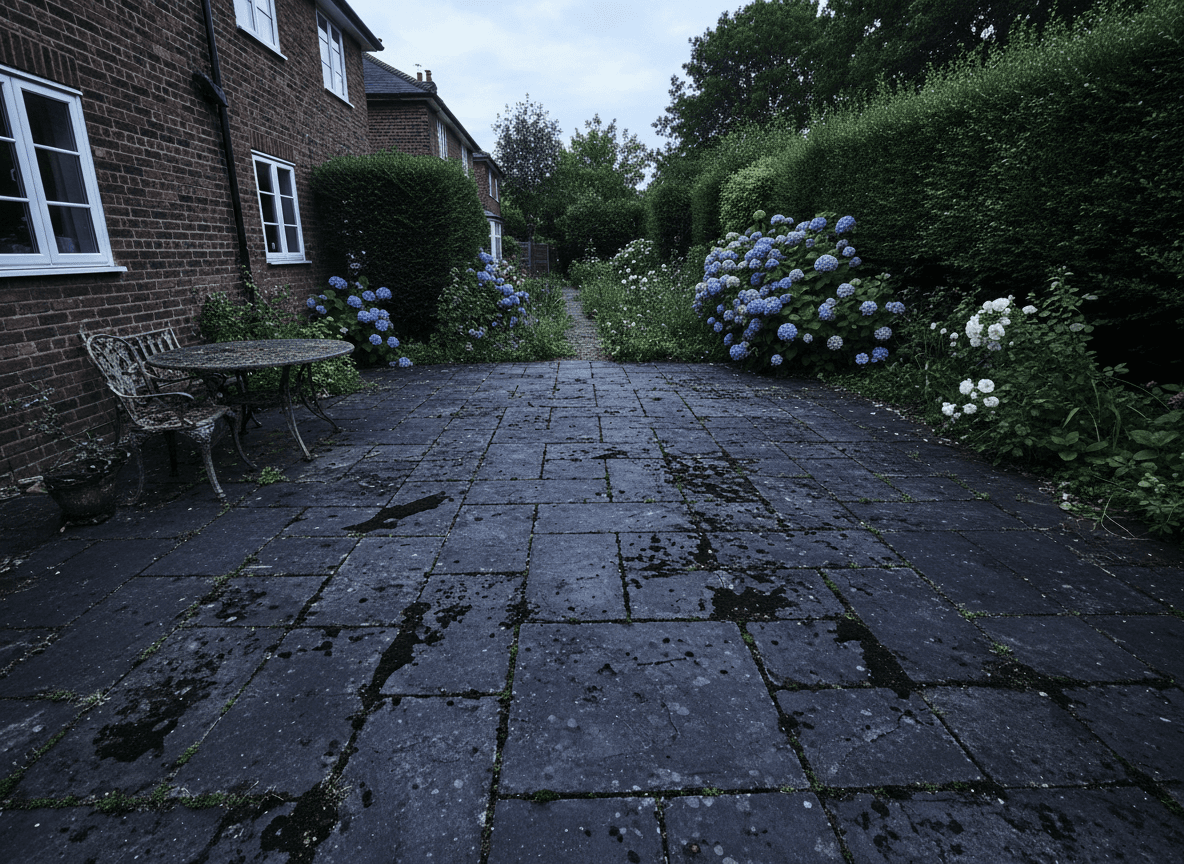 Patio Cleaning before cleaning