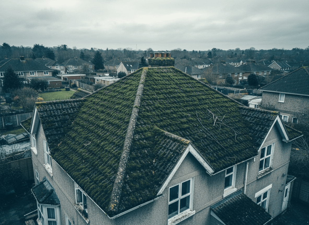 Roof Cleaning before cleaning